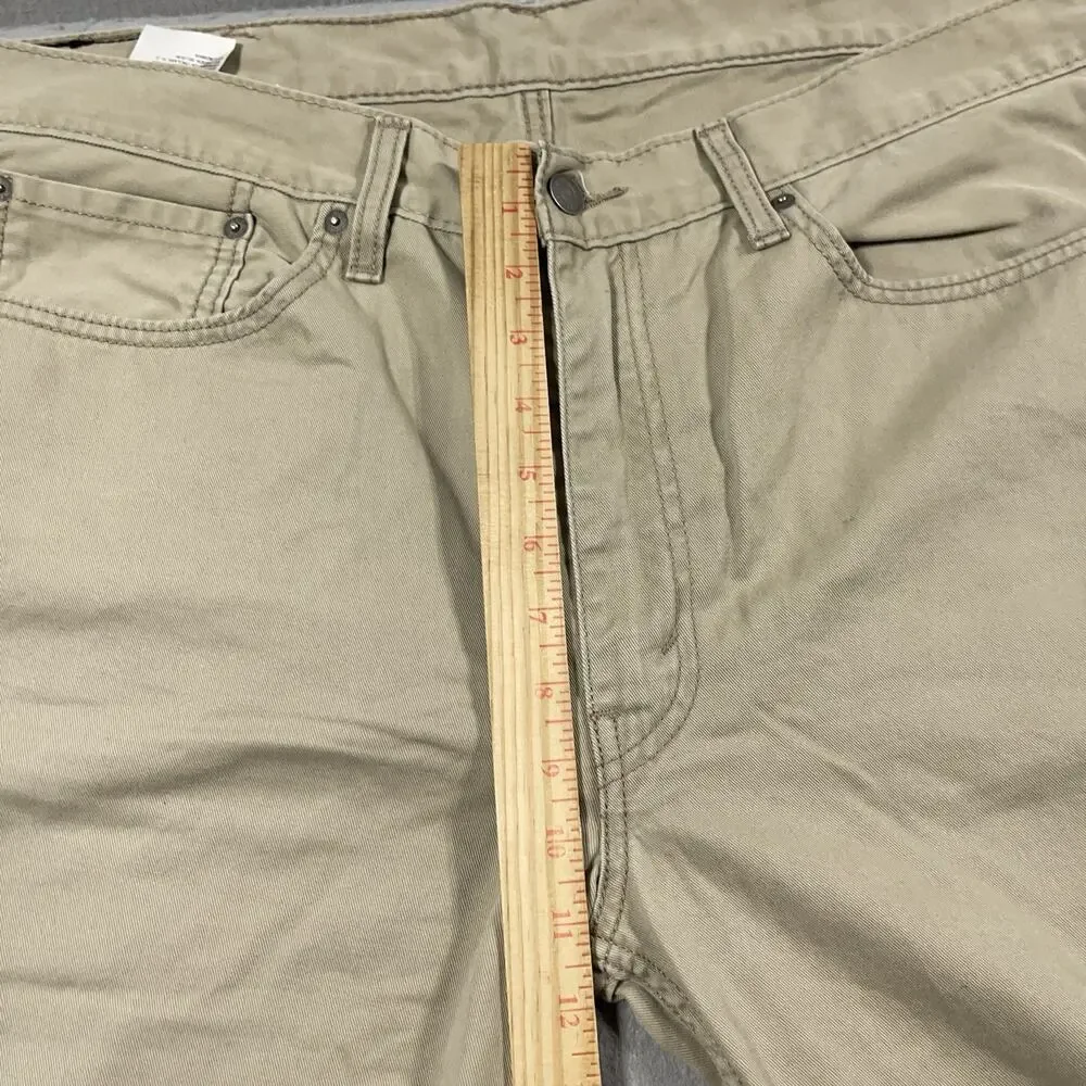 Levi’s 514 Straight Fit Pants Men 38x30 Khaki Stretch Twill‎ Jeans Tag 38x32